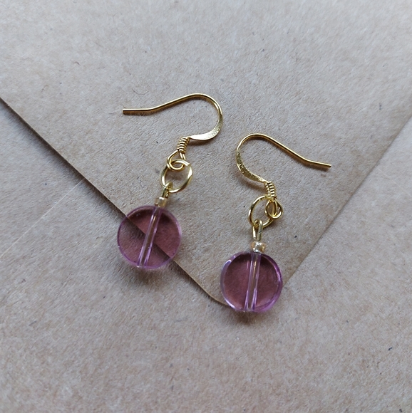 3 for 20 Handmade Purple Clear Earrings - Picture 1 of 1